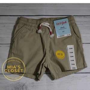 NWT Cat & Jack Khaki Pull On Shorts